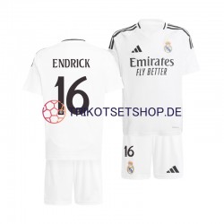 Real Madrid ENDRICK 16 2024-2025 Kinder Trikotset Heim Kurzarm