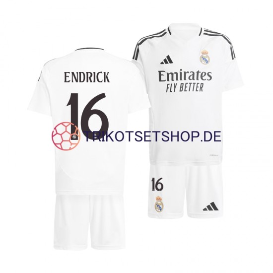 Real Madrid ENDRICK 16 2024-2025 Kinder Trikotset Heim Kurzarm