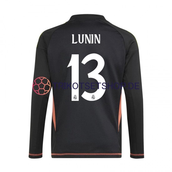 Real Madrid Torwart Andriy Lunin 13 2024-2025 Herren Trikot Auswärts Blau Langarm