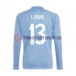 Real Madrid Torwart Andriy Lunin 13 2024-2025 Herren Trikot Heim Blau Langarm