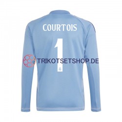 Real Madrid Torwart Thibaut Courtois 1 2024-2025 Herren Trikot Heim Blau Langarm
