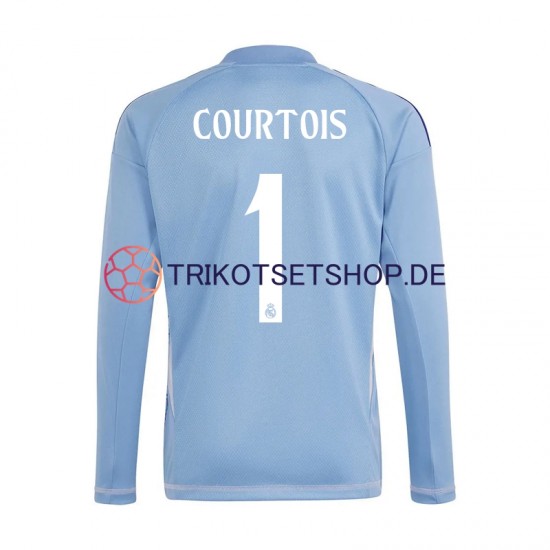 Real Madrid Torwart Thibaut Courtois 1 2024-2025 Herren Trikot Heim Blau Langarm