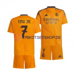 Real Madrid VINI JR 7 2024-2025 Kinder Trikotset Auswärts Kurzarm