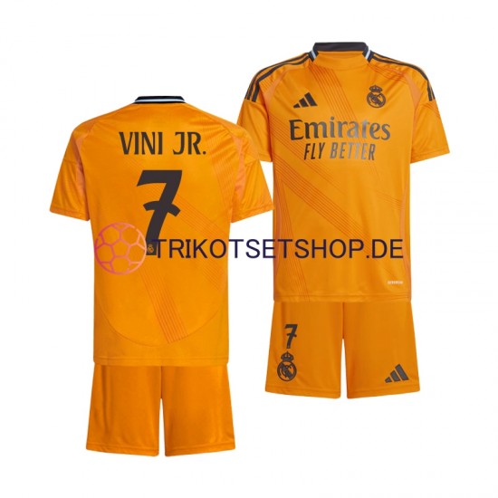 Real Madrid VINI JR 7 2024-2025 Kinder Trikotset Auswärts Kurzarm