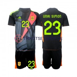 Spanien Torwart Unai Simon 23 Euro 2024 Kinder Trikotset Auswärts Kurzarm
