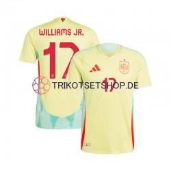 Spanien WILLIAMS JR 17 Euro 2024 Herren Trikot Auswärts Kurzarm