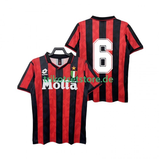 AC Mailand 6 Retro 1993 1994 Herren Trikot Heim Kurzarm