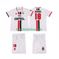 AC Mailand BAGGIO 18 Retro 1996 1997 Kinder Trikotset Auswärts Kurzarm