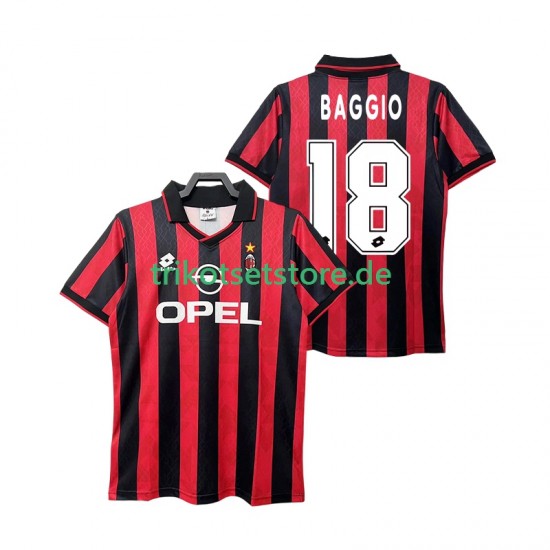 AC Mailand BAGGIO 18 Retro 1995 1996 Herren Trikot Heim Kurzarm