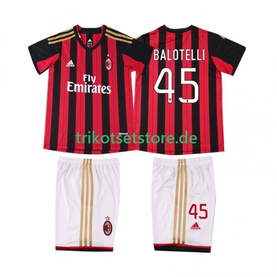 AC Mailand BALOTELL 45 Retro 2013 2014 Kinder Trikotset Heim Kurzarm