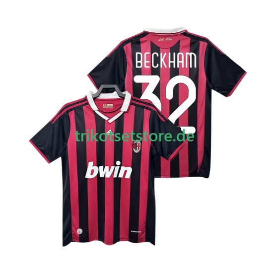 AC Mailand BECKHAM 32 Retro 2009 2010 Herren Trikot Heim Kurzarm