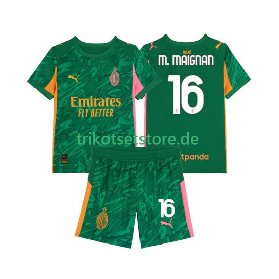 AC Mailand Torwart Mike Maignan 16 2025-2026 Kinder Trikotset Auswärts Kurzarm