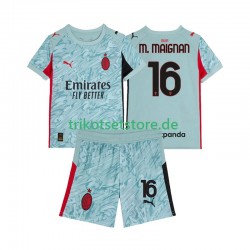AC Mailand Torwart Mike Maignan 16 2025-2026 Kinder Trikotset Heim Kurzarm