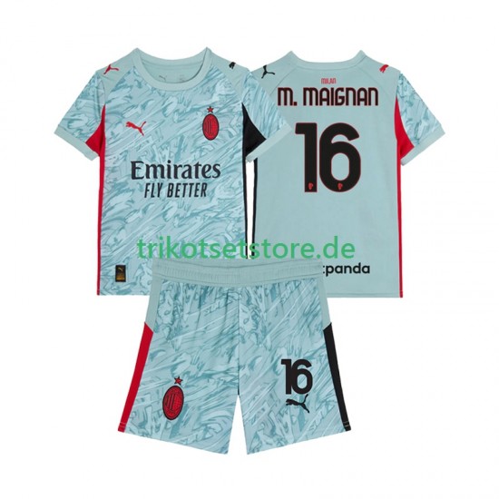 AC Mailand Torwart Mike Maignan 16 2025-2026 Kinder Trikotset Heim Kurzarm
