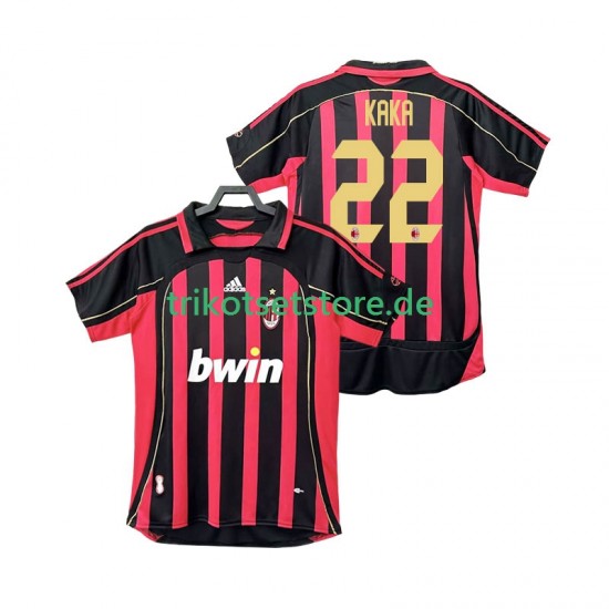AC Mailand KAKA 22 Retro 2006 2007 Herren Trikot Heim Kurzarm