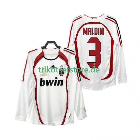 AC Mailand MALDINI 3 Retro 2006 2007 Herren Trikot Auswärts Langarm