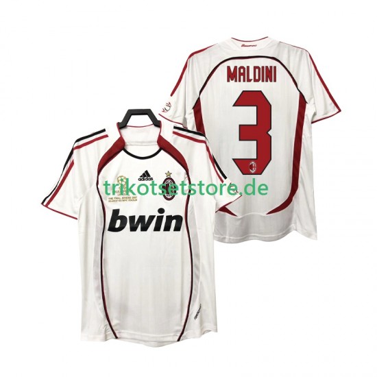 AC Mailand MALDINI 3 Retro 2006 2007 Herren Trikot Auswärts Kurzarm