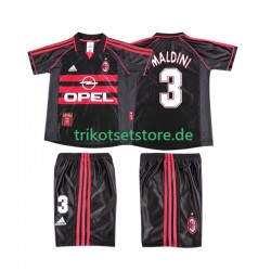 AC Mailand MALDINI 3 Retro 1998 1999 Kinder Trikotset Ausweich Kurzarm