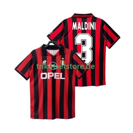 AC Mailand MALDINI 3 Retro 1996 1997 Herren Trikot Heim Kurzarm