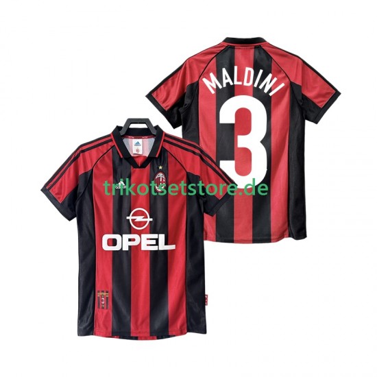 AC Mailand MALDINI 3 Retro 1998 1999 Herren Trikot Heim Kurzarm