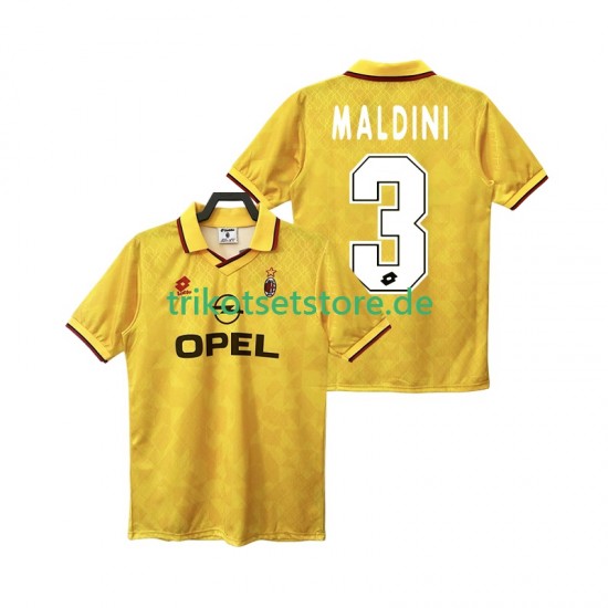 AC Mailand MALDINI 3 Retro 1995 1996 Herren Trikot Ausweich Kurzarm