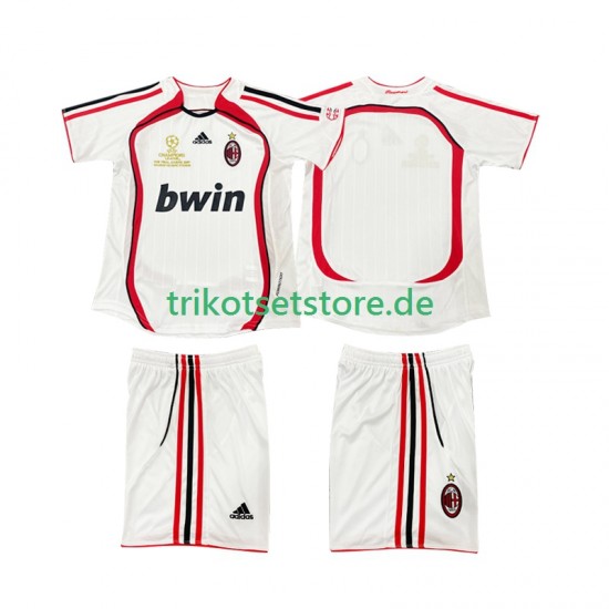 AC Mailand Retro 2006 2007 Kinder Trikotset Auswärts Kurzarm