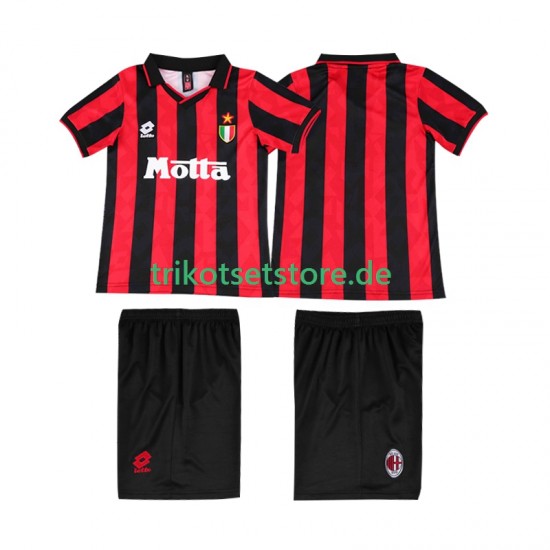 AC Mailand Retro 1993 1994 Kinder Trikotset Heim Kurzarm