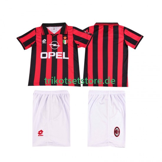 AC Mailand Retro 1996 1997 Kinder Trikotset Heim Kurzarm