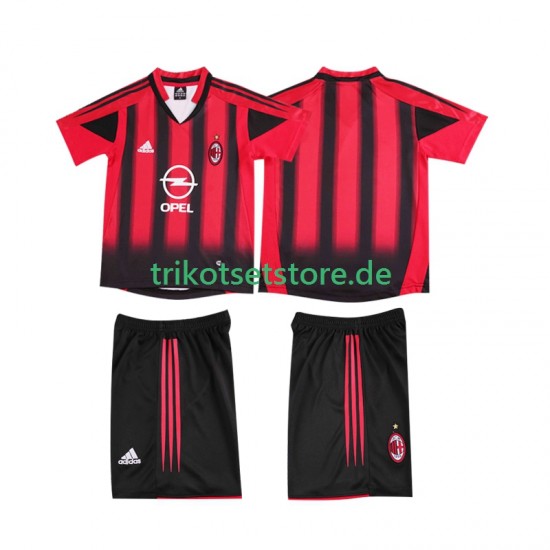 AC Mailand Retro 2004 2005 Kinder Trikotset Heim Kurzarm