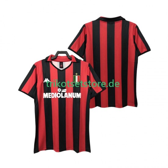 AC Mailand Retro 1988 1989 Herren Trikot Heim Kurzarm