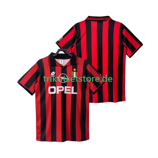 AC Mailand Retro 1996 1997 Herren Trikot Heim Kurzarm