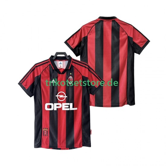 AC Mailand Retro 1998 1999 Herren Trikot Heim Kurzarm