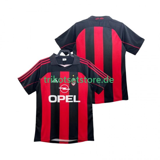AC Mailand Retro 2000 2002 Herren Trikot Heim Kurzarm