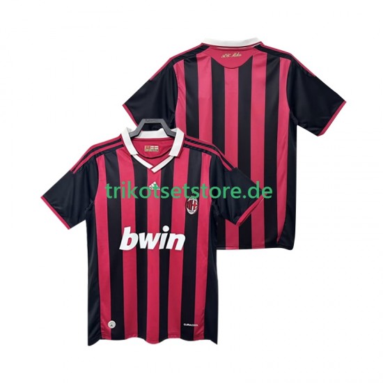 AC Mailand Retro 2009 2010 Herren Trikot Heim Kurzarm