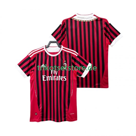 AC Mailand Retro 2011 2012 Herren Trikot Heim Kurzarm