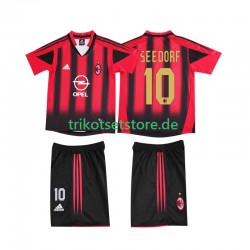 AC Mailand SEEDORF 10 Retro 2004 2005 Kinder Trikotset Heim Kurzarm
