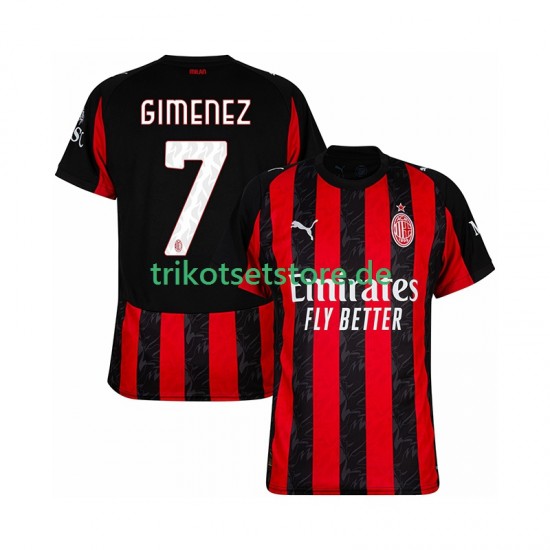 AC Mailand Santiago Gimenez 7 2025-2026 Herren Trikot Heim Kurzarm