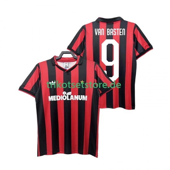 AC Mailand VAN BASTEN 9 Retro 1990 1991 Herren Trikot Heim Kurzarm
