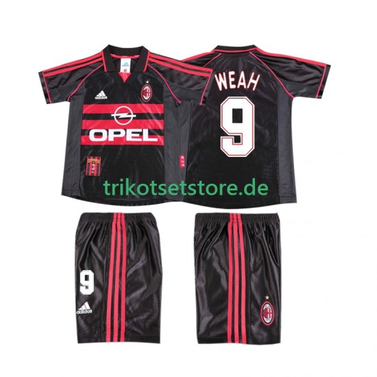 AC Mailand WEAH 9 Retro 1998 1999 Kinder Trikotset Ausweich Kurzarm