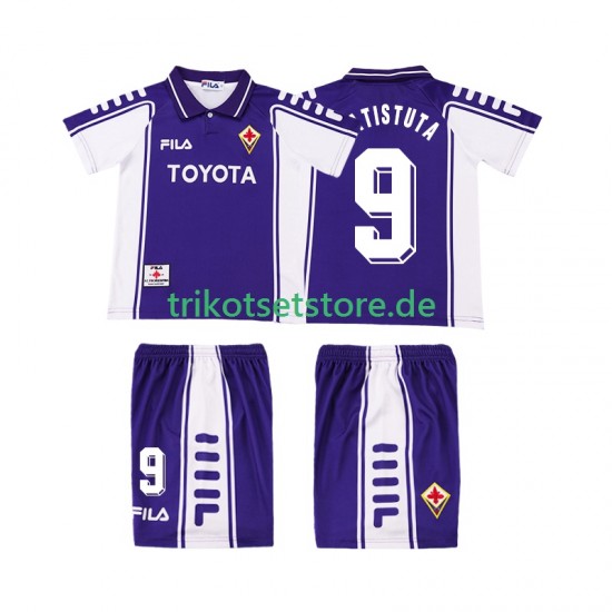 AC Florenz BASTUTA 9 Retro 1999 2000 Kinder Trikotset Heim Kurzarm
