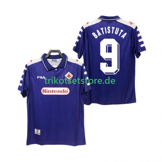 AC Florenz BASTUTA 9 Retro 1998 1999 Herren Trikot Heim Kurzarm