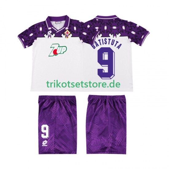 AC Florenz BATISTUTA 9 Retro 1992 1993 Kinder Trikotset Auswärts Kurzarm