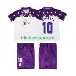 AC Florenz RUI COSTA 10 Retro 1992 1993 Kinder Trikotset Auswärts Kurzarm