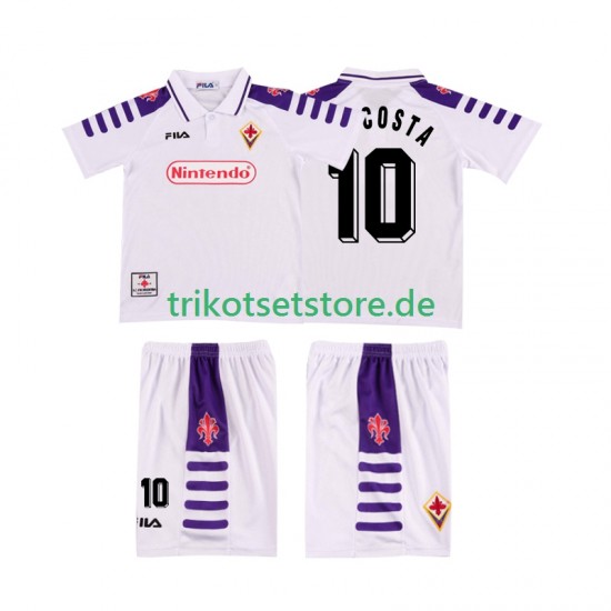 AC Florenz RUI COSTA 10 Retro 1998 1999 Kinder Trikotset Auswärts Kurzarm
