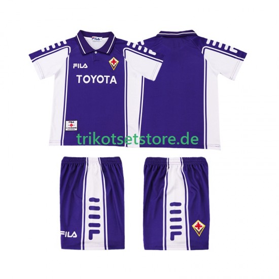 AC Florenz Retro 1999 2000 Kinder Trikotset Heim Kurzarm