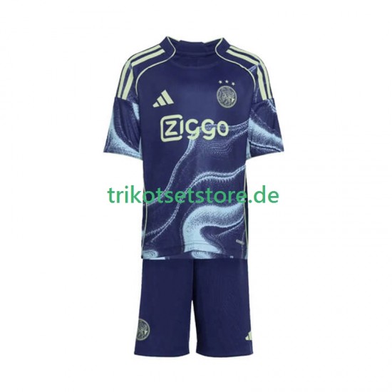 Ajax Amsterdam 2025-2026 Kinder Trikotset Auswärts Kurzarm