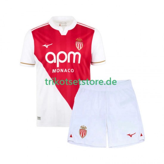 AS Monaco 2025-2026 Kinder Trikotset Heim Kurzarm