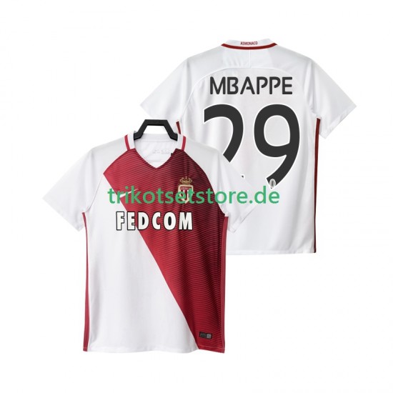 AS Monaco Mbappé 29 2016 2017 Herren Trikot Heim Kurzarm