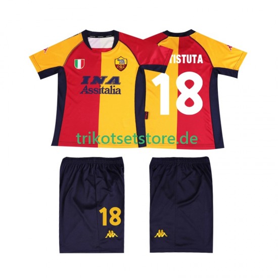 AS Rom BATISTUTA 18 Retro 2001 Kinder Trikotset Heim Kurzarm
