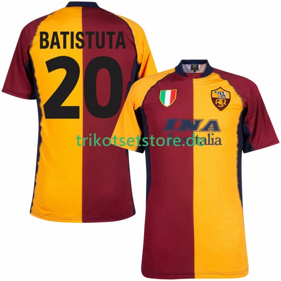 AS Rom Batistuta 20 Retro 2000 2001 Herren Trikot Heim Kurzarm